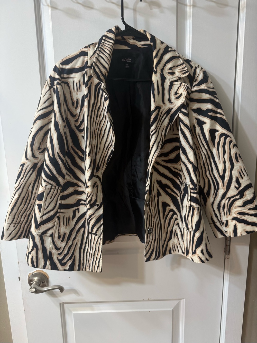 Rafaella Black & Cream Zebra Print Blazer Jacket